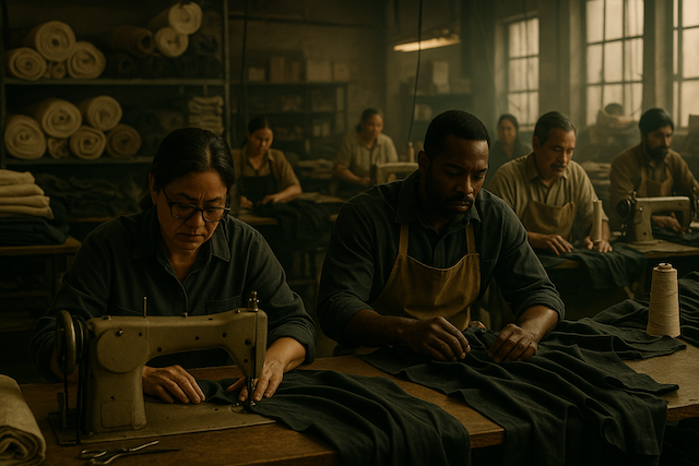 workers at Cohen Fabrics